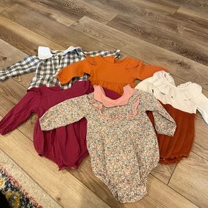 Baby girl romper bundle